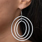 Colorfully Circulating - White Earring