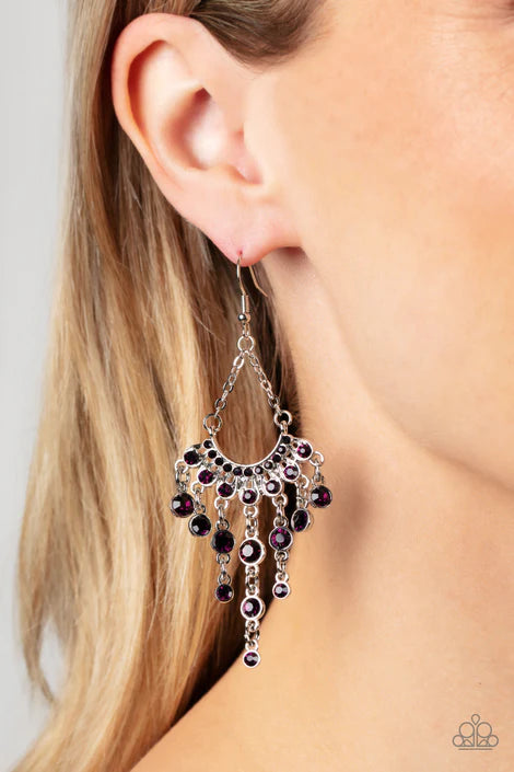 Commanding Candescence - Purple Earring