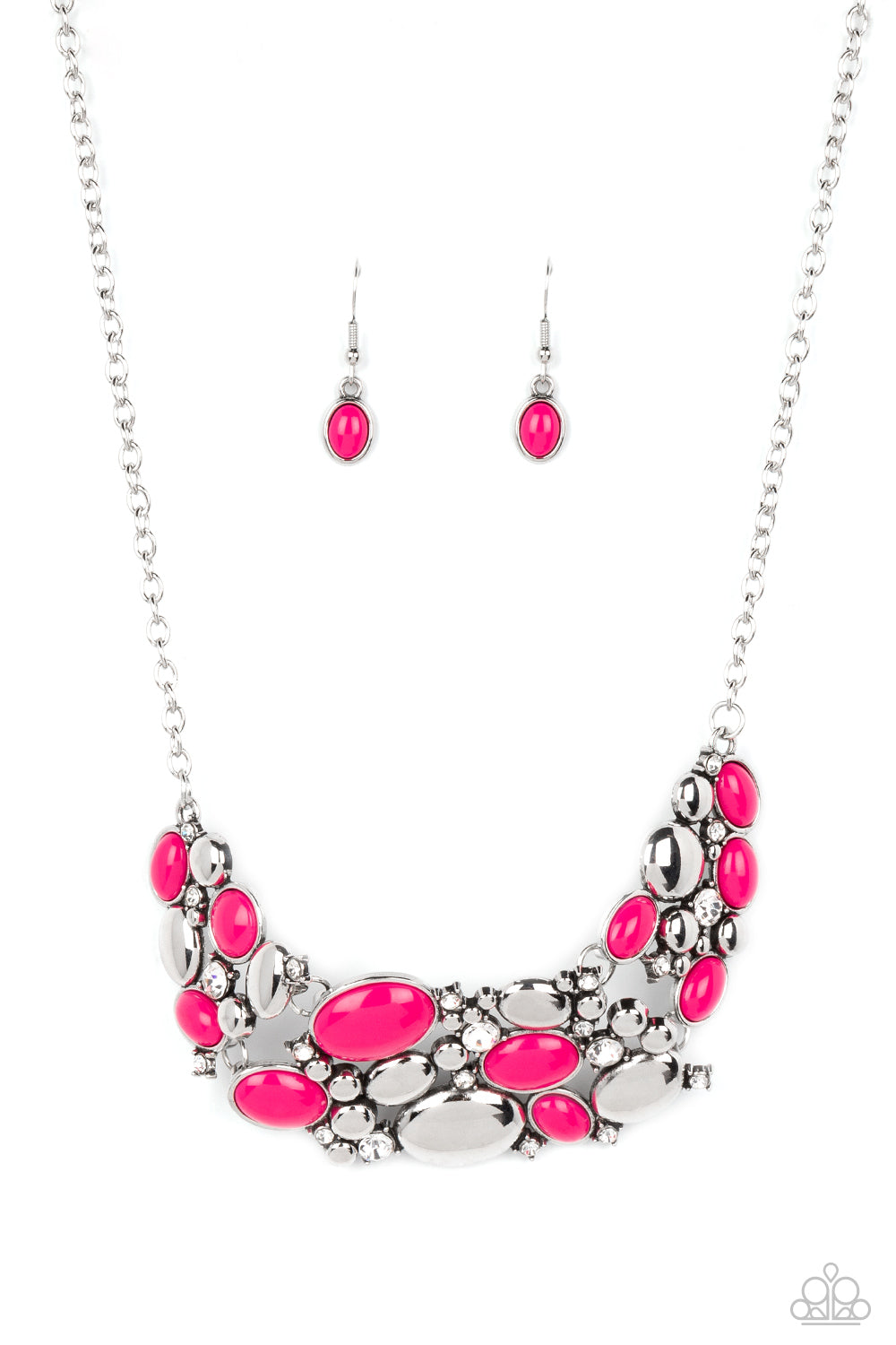 Contemporary Calamity - Pink Necklace