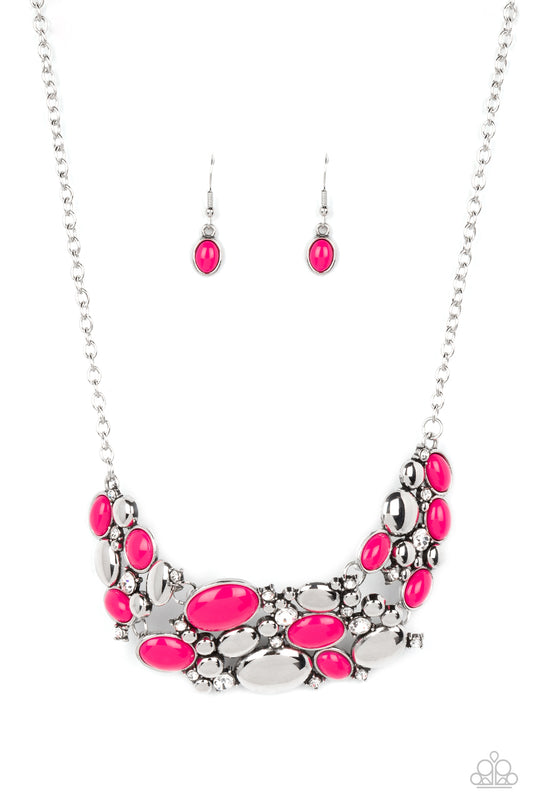 Contemporary Calamity - Pink Necklace