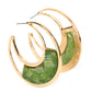 Contemporary Curves - Green Earring