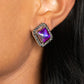 Cosmic Catwalk - Purple Clip On Earring