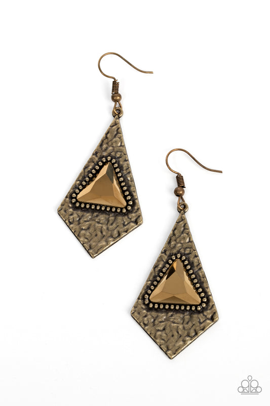 Cosmic Destination - Brass Earring