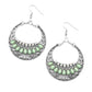 Crescent Couture - Green Earring