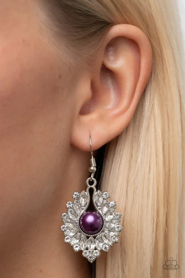 Crowns Required - Purple Earring