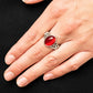 Crystals and Cats Eye - Red Ring