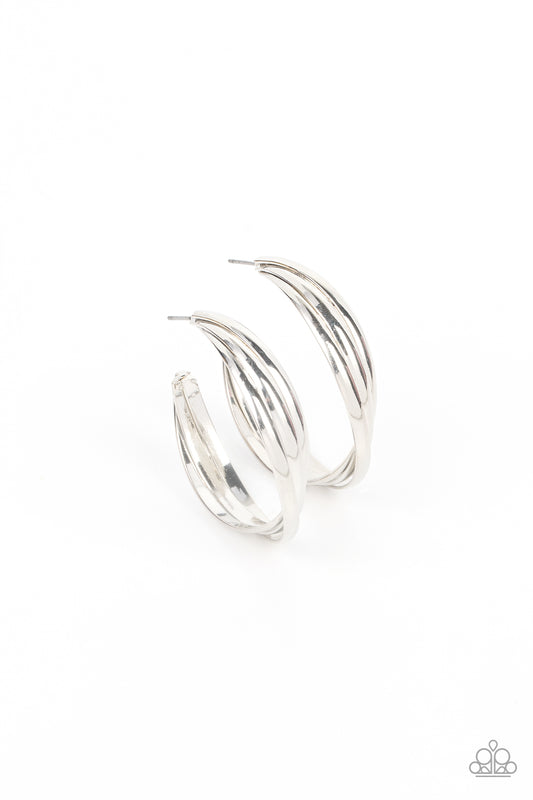 Curvy Charmer - Silver Earring