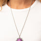 Daisy Dotted Deserts - Purple Necklace