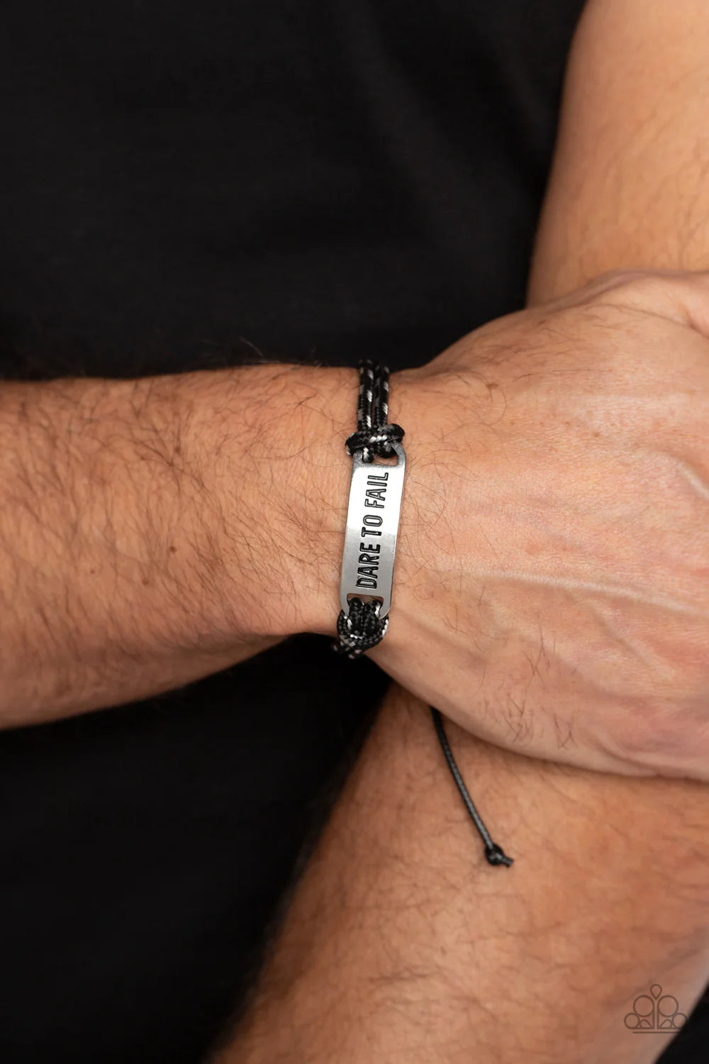 Dare to Fail - Black Bracelet