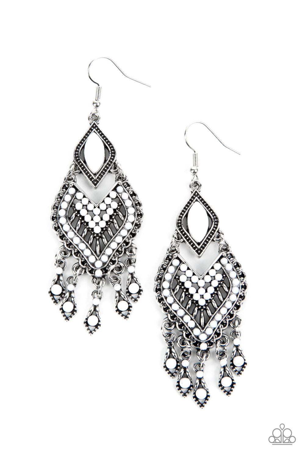 Dearly Debonair - White Earring