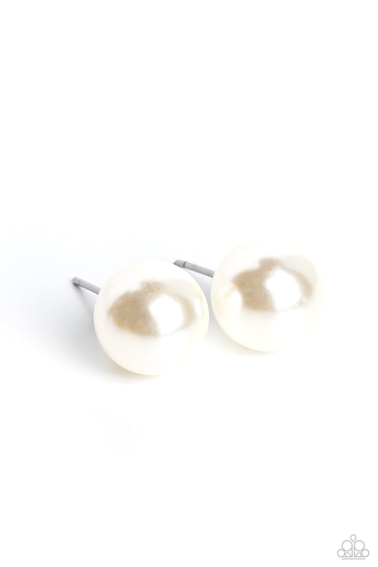 Debutante Details - White Earring