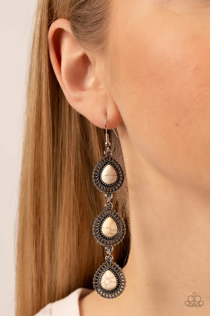 Desertscape Dweller - White Earring