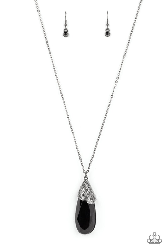 Dibs on the Dazzle - Black Necklace