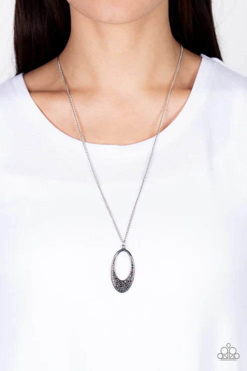 Dip Into Dazzle Silver Necklace