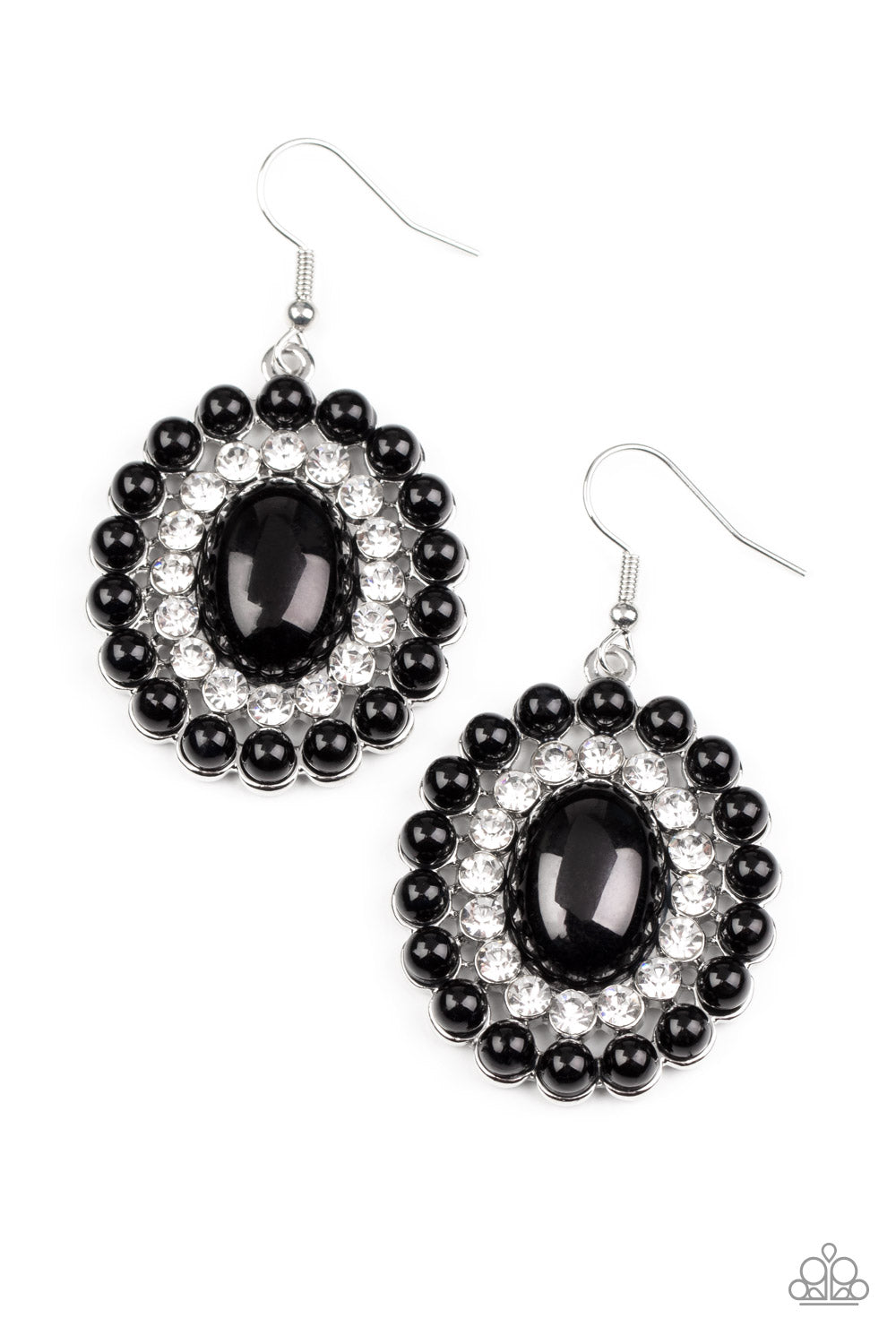 Dolled Up Dazzle - Black Earring