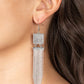 Dramatically Deco - White Earring