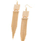 Dramatically Deco Gold Earring