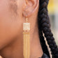 Dramatically Deco Gold Earring