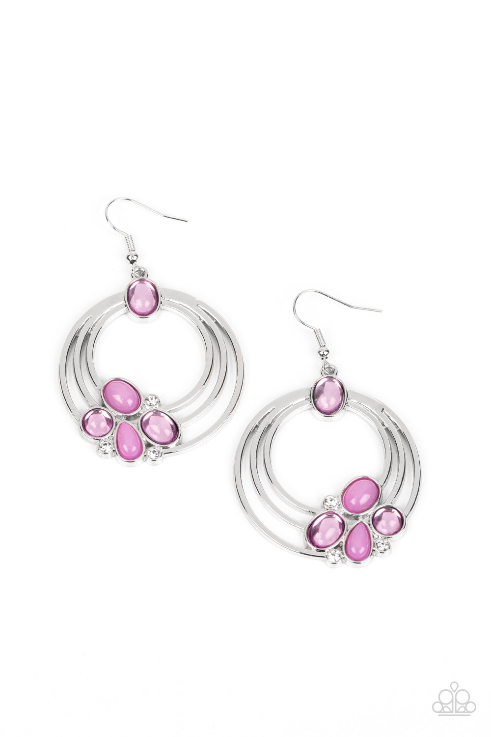 Dreamy Dewdrops - Purple Earrings