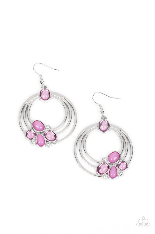 Dreamy Dewdrops - Purple Earrings