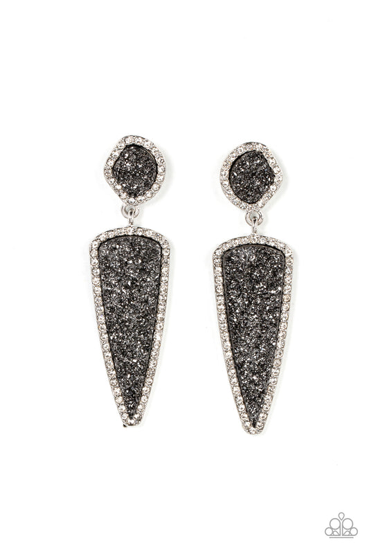 Druzy Desire Silver Earring