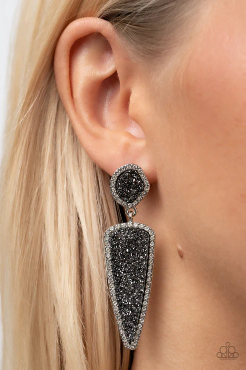 Druzy Desire Silver Earring