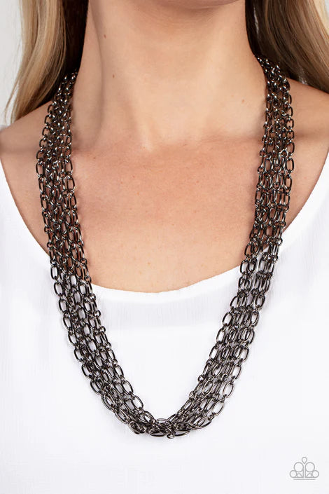 Dynamite Dynamo - Gun Metal Necklace
