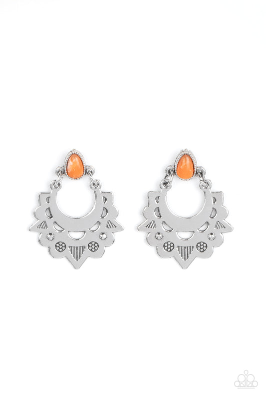 Earthy Zeal - Orange Earring