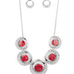 Elliptical Effervescence - Red Necklace