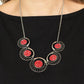 Elliptical Effervescence - Red Necklace