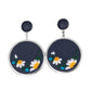 Embroidered Gardens - Blue Earring