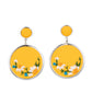 Embroidered Gardens - Yellow Earring