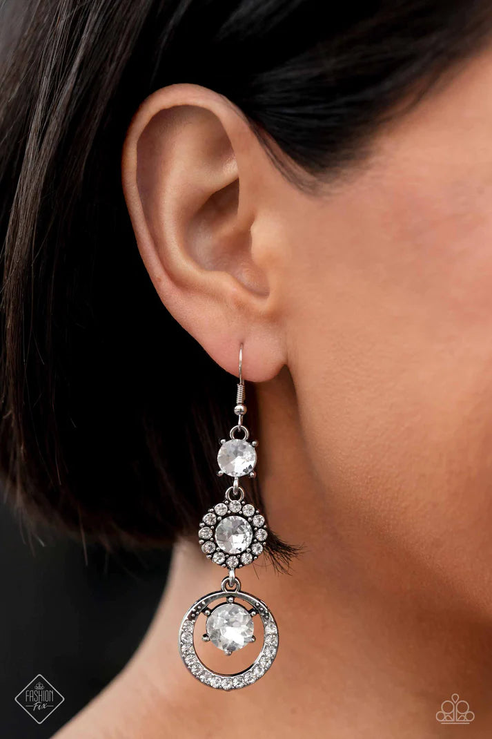 Enchanting Effulgence - White Earring