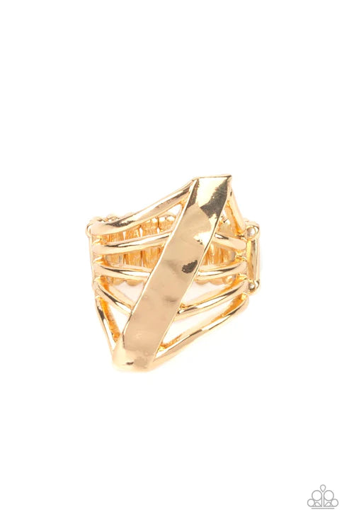 Encrypted Edge Gold Ring