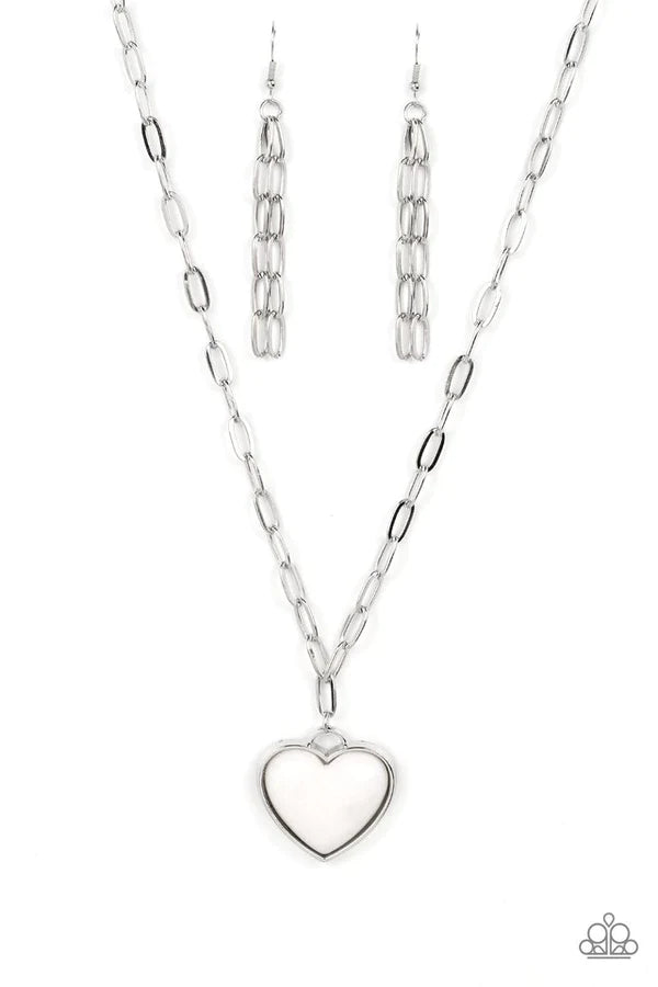 Everlasting Endearment - White Necklace