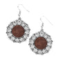 Farmhouse Fashionista - Brown Earring