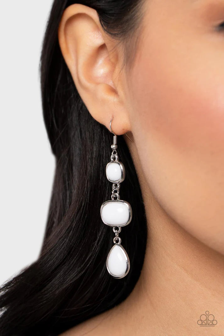 Fashion Frolic - White Earring