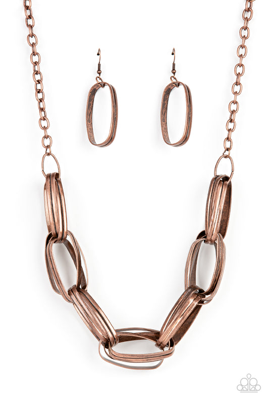 Fiercely Flexing - Copper Necklace