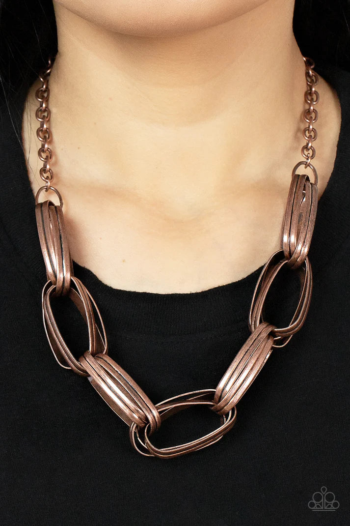 Fiercely Flexing - Copper Necklace
