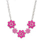 Flamboyantly Flowering - Pink Necklace