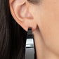 Flat Out Fashionable - Black Earring