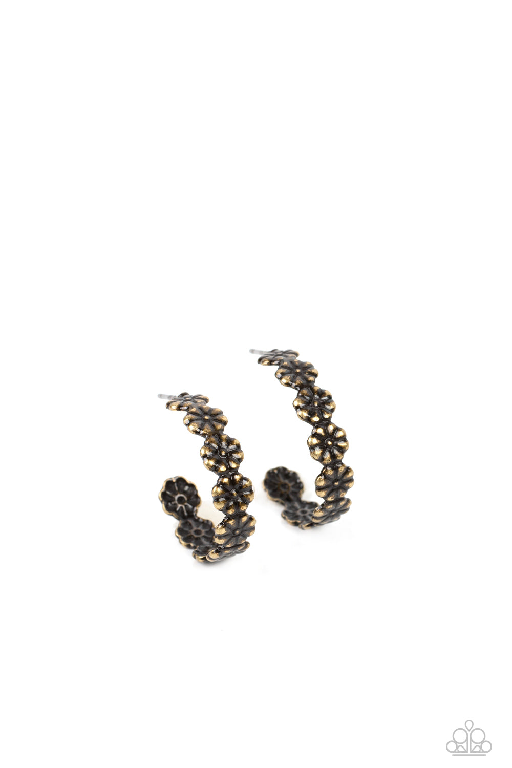 Floral Fad - Brass Earring