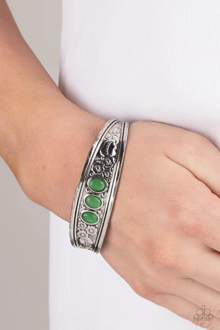 Flower Patch Picnic - Green Bracelet