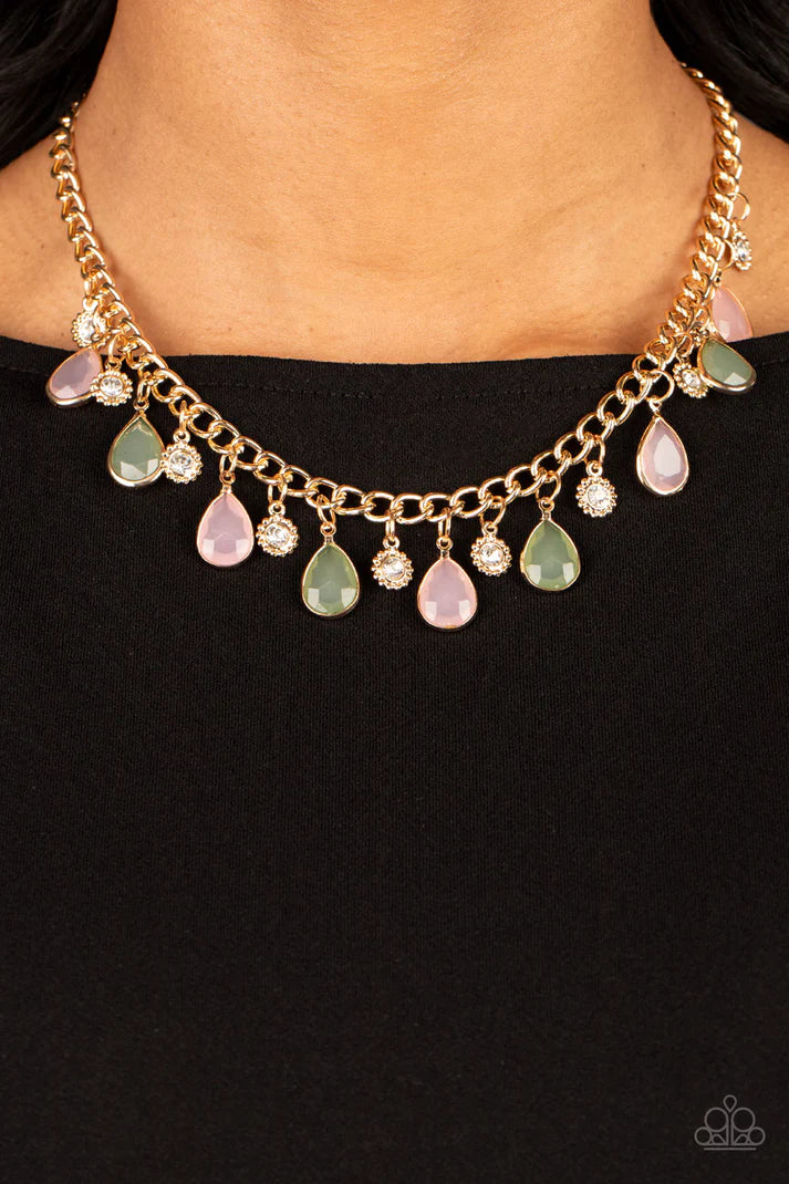 Frosted and Framed Multi Necklace