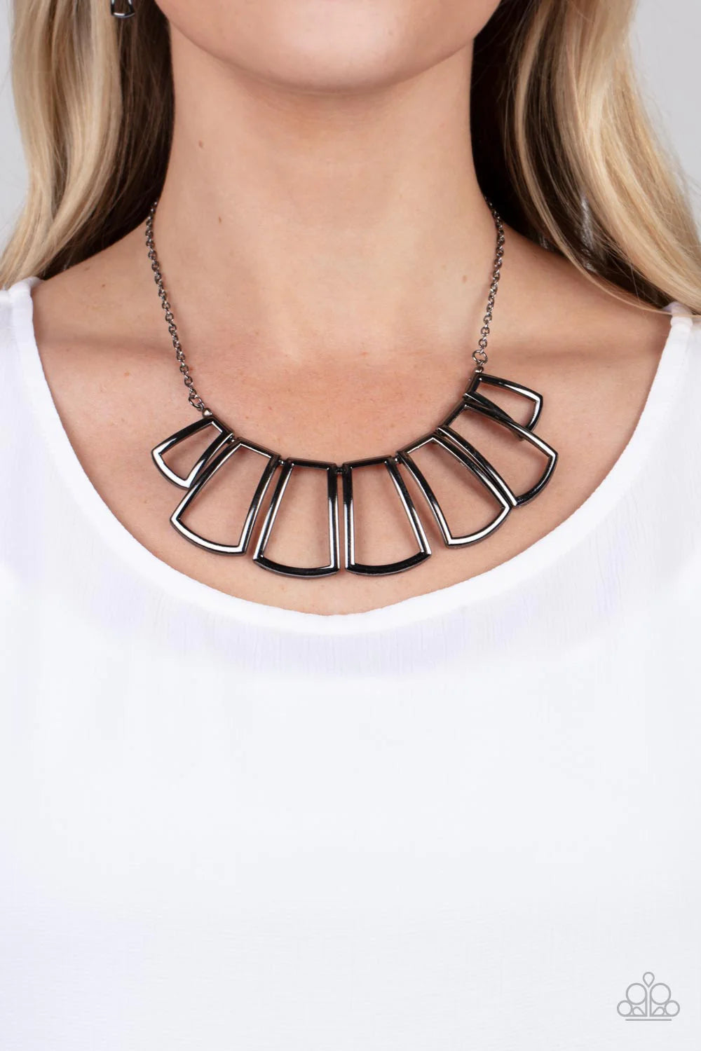 Full-Fledged Framed - Gun Metal Necklace