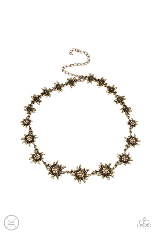 Get Up and GROW - Brass Necklace