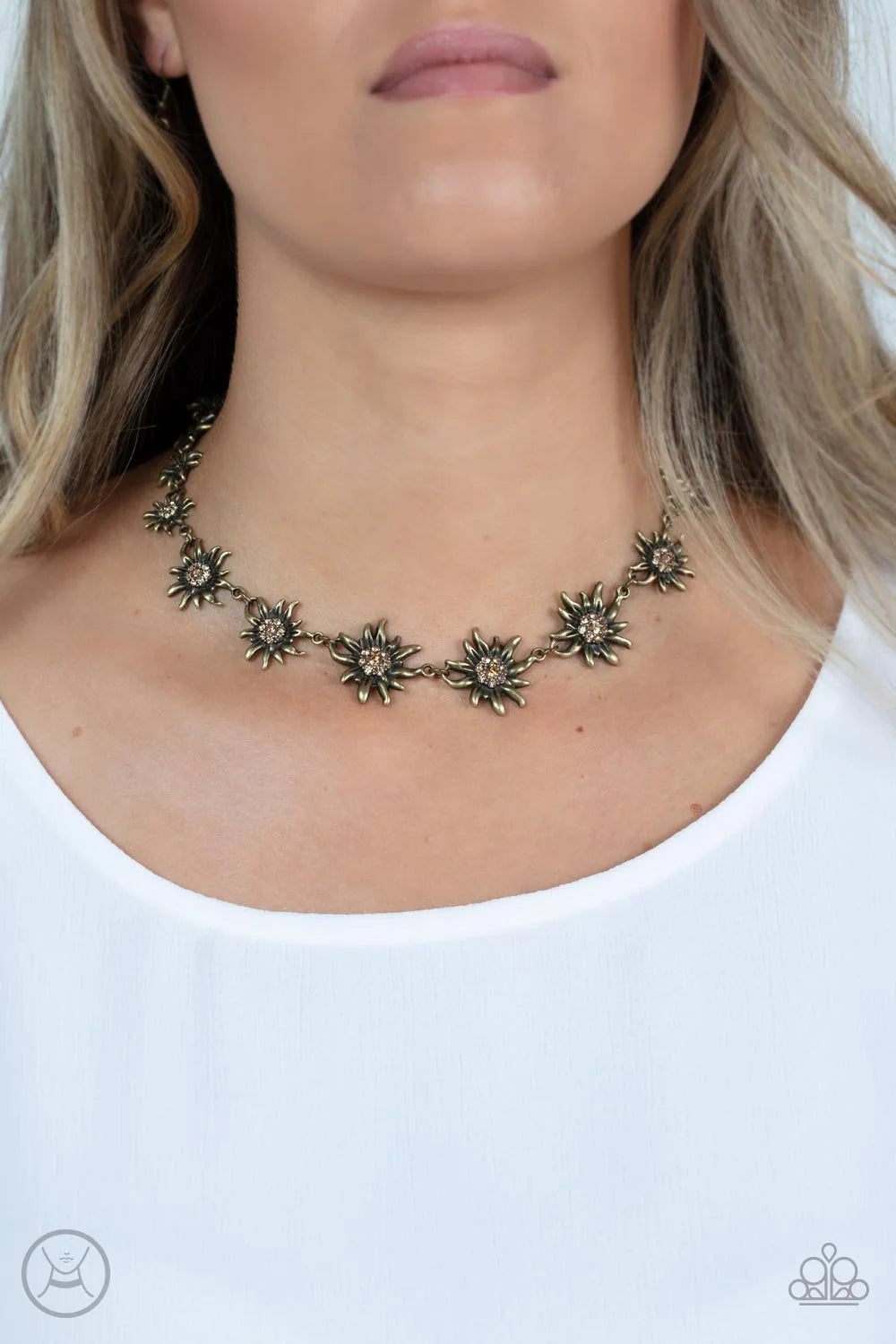 Get Up and GROW - Brass Necklace