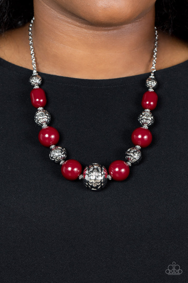 Girl Meets Garden Red Necklace
