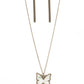 Gives Me Butterflies Brass Necklace