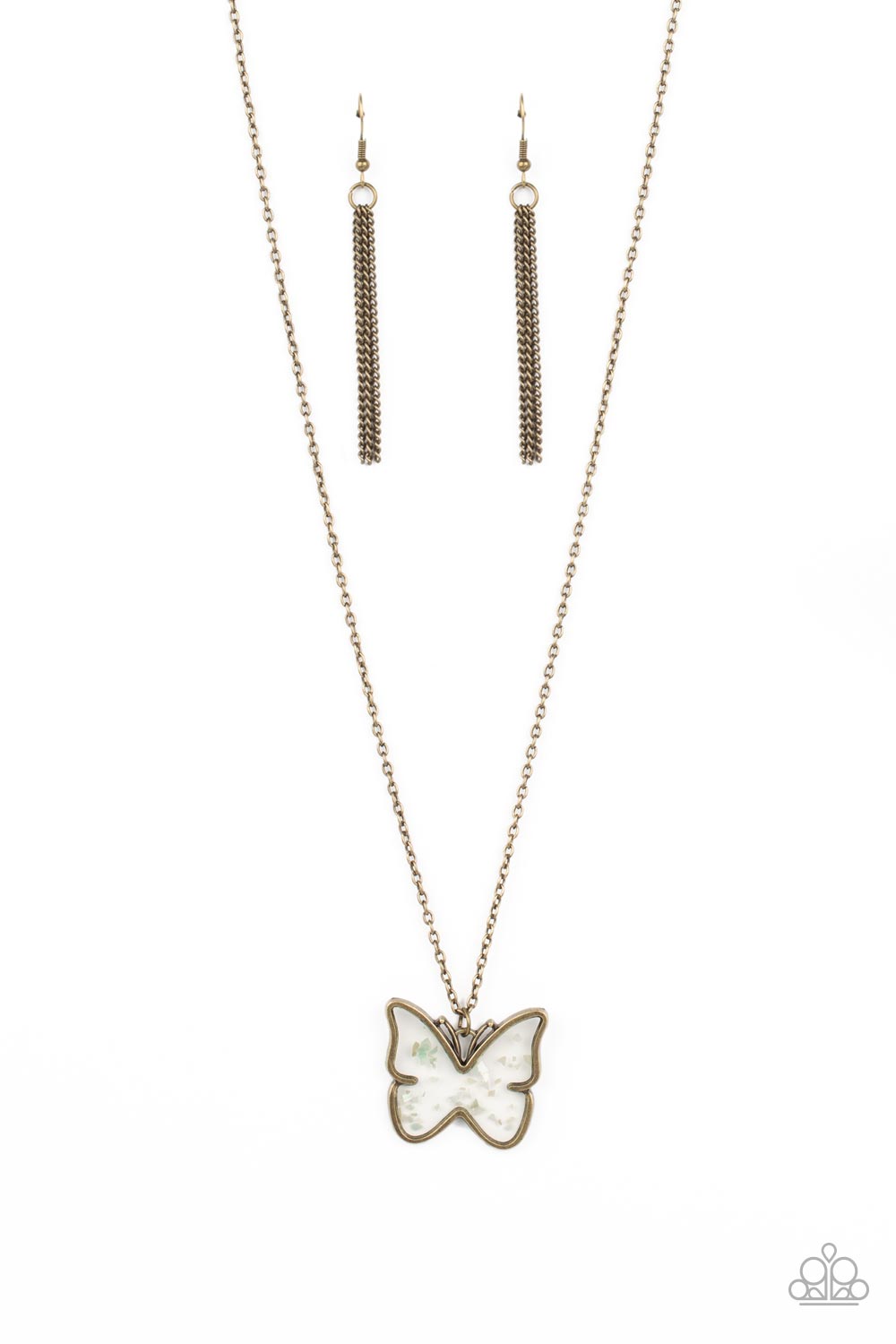 Gives Me Butterflies Brass Necklace